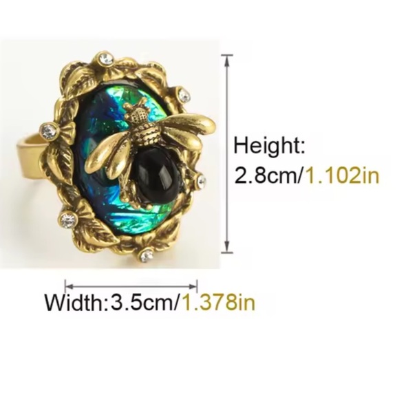 Masterpiece Bee Elegance Antique Brass Ring - Picture 5 of 10